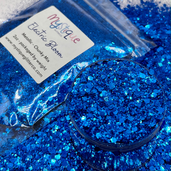 Chunky Glitter - Blue Mixed - .75 ounce